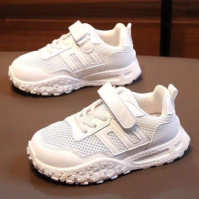 Letnie oddychające sneakersy z siateczki dla dziewcząt 2025 - Swobodny ażurowy design do sportu