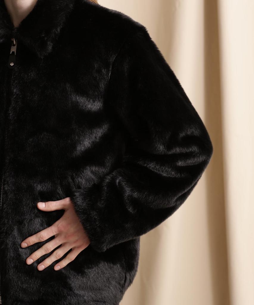 Schott NYC Leopard Fur Sports Jacket, Men's, Size 2XL, Black, 782-3252013