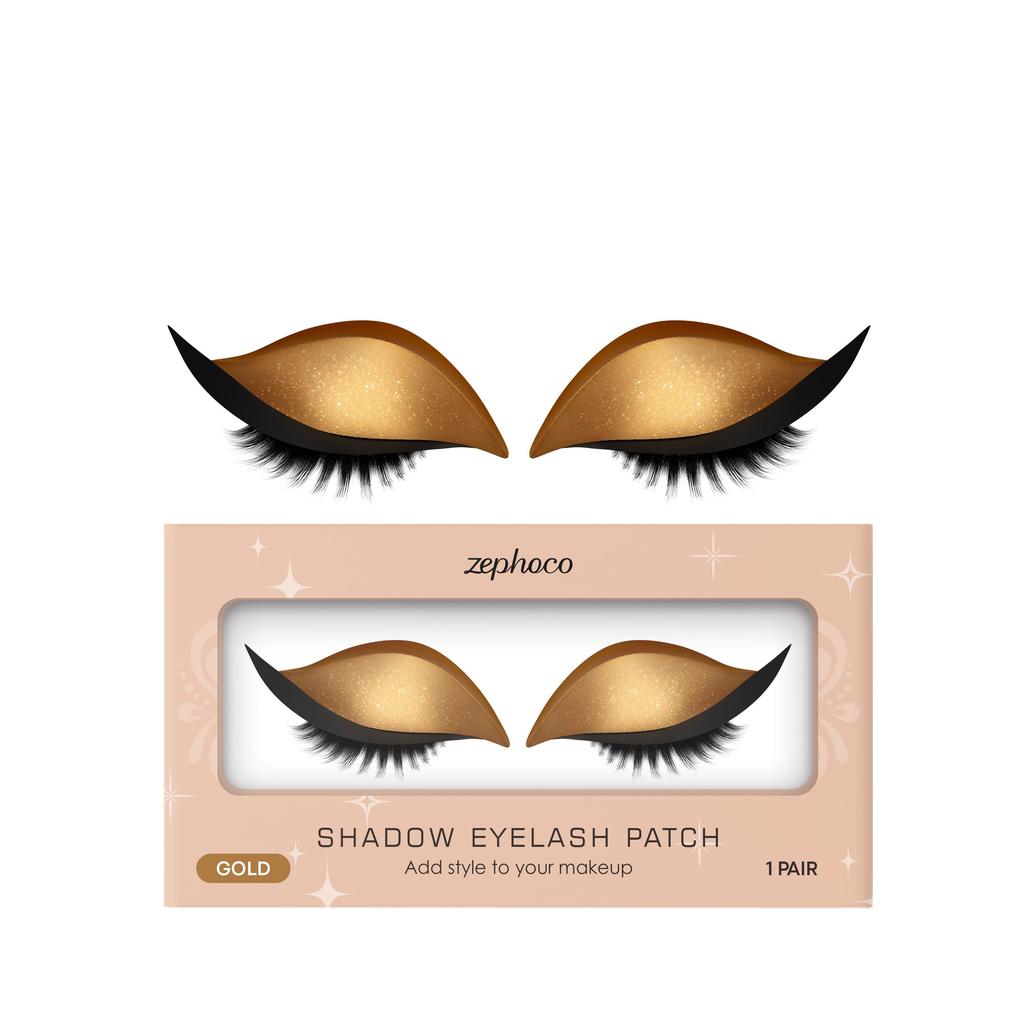 Zephoco Eyeshadow And Eyelash Stickers, Lazy Eye Shadow Eyelash Patch, 2-In-1 Reusable Eye Makeup Stickers Self-Adhesive Quick Makeup