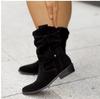 OTS Low-heeled Women's Boots Low Suede Autumn and Winter Low Tube Heel 40bo43