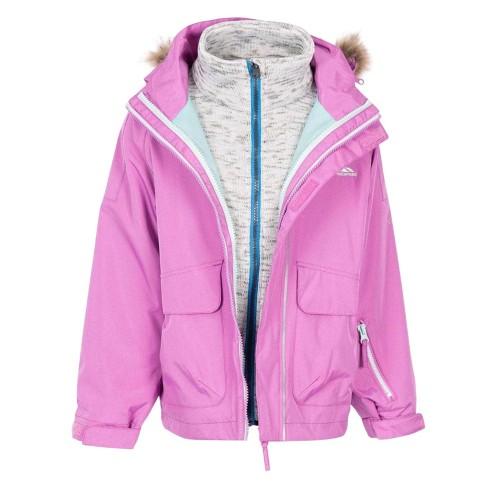 TRESPASS Girls Plain 3 In 1 Jacket