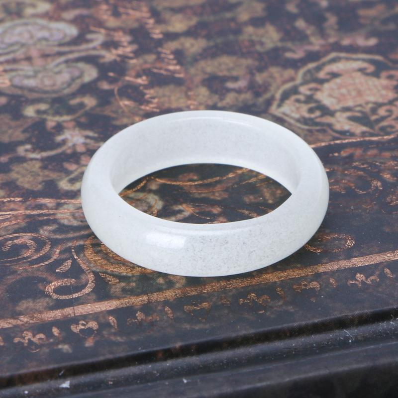 Rarely 8mm Wide Natural Fluorite Luminous Stone Glow In Dark Ring Fine Jewelry