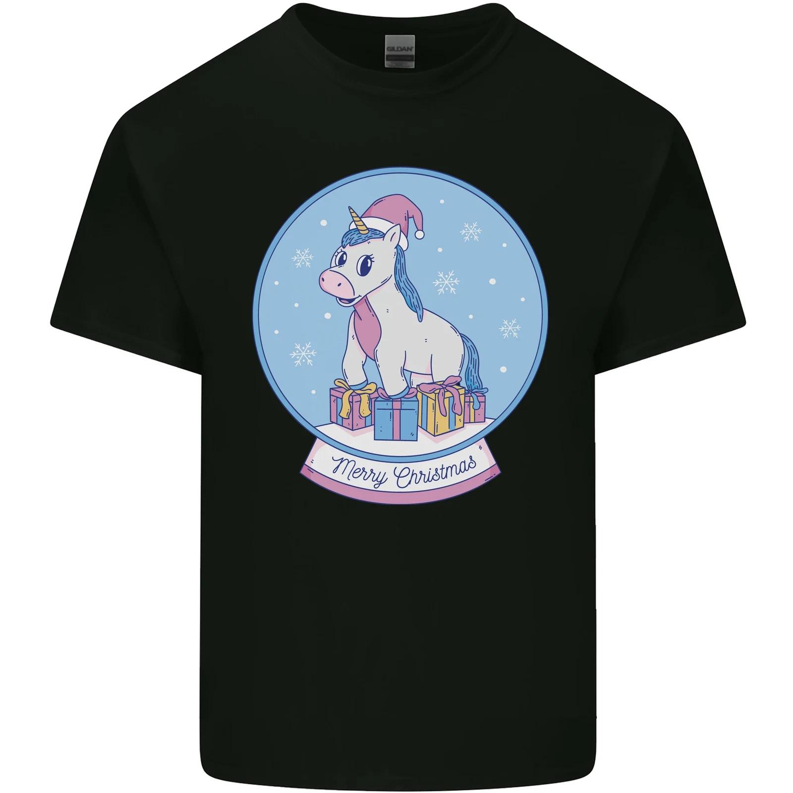 Christmas Unicorn Snow Globe Kids T-Shirt Childrens 3XL
