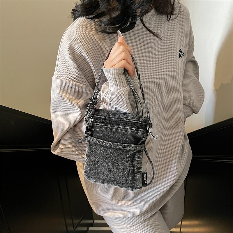 Women's Shoulder Bag Mini Denim Small Bag Mobile Phone Bag Crossbody Bag