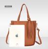 2024 Trendy Child and Mother Bag Four-piece New Korean Version Bucket Tassel Shoulder Bag Handbag Women's Bag Large Bag Messenger Bag