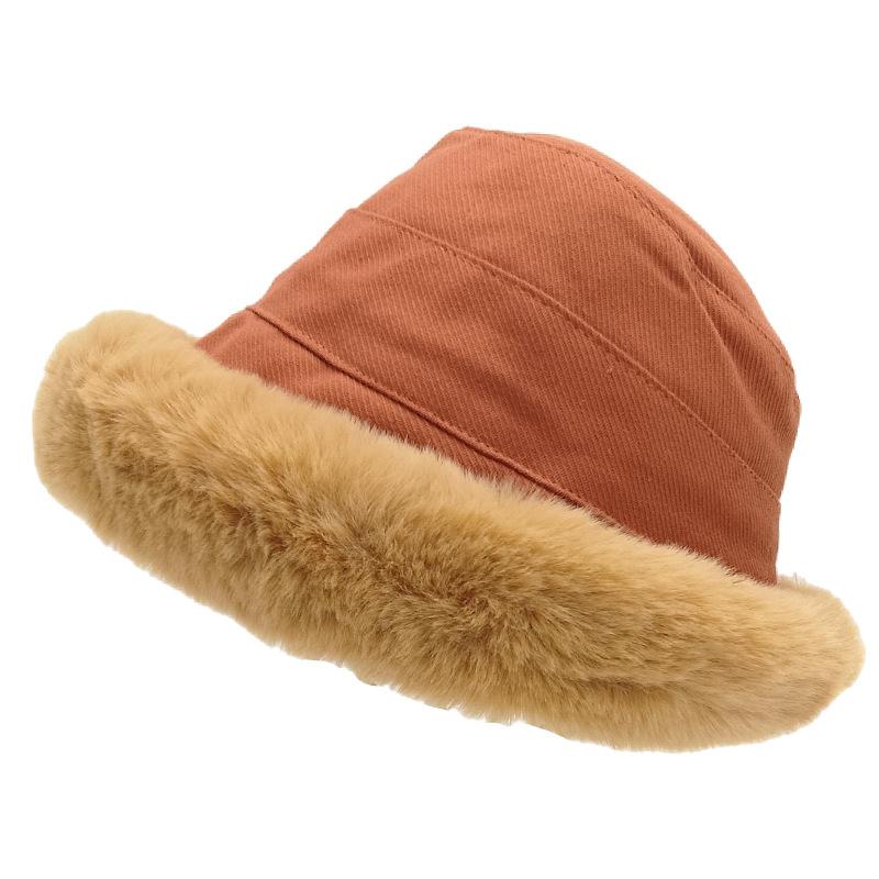 2025 winter new imitation wool Mongolian hat versatile ethnic wind basin hat men and women thickened cold warm bucket hat