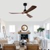 52-Zoll Deckenventilator mit Licht und Fernbedienung, Speicherfunktion, 6-stufiger umkehrbarer DC-Motor, 3 ABS-Flügel, für Innen- und Außenbereich für Schlafzimmer, Terrassen
