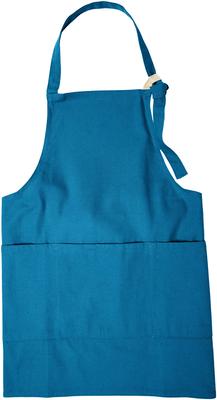 Apron Kids Stylish Plain Simple Canvas Durable 10oz Boys Girls Approximately 120-140cm Ocean Blue For Children
