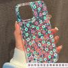 Red and Blue Flower for Apple 15/14/13 Promax Mobile Phone Case 12/11pro Soft Case Xr/xs Anti-drop 7/8