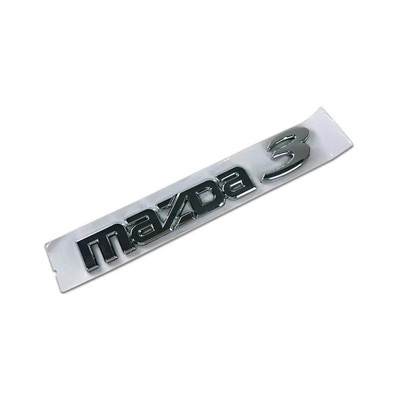 2025 Hot Plastic Car Front Trunk Emblem for Mazda 3 Logo Steering Wheel Badge 3D Body Replaced Sticker Rear Tail Refitting Decor