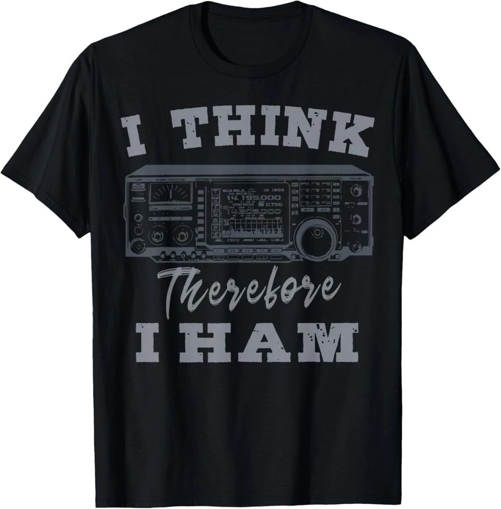 I Think Therefore I Ham Radio Operator Vintage Lover T-Shirt