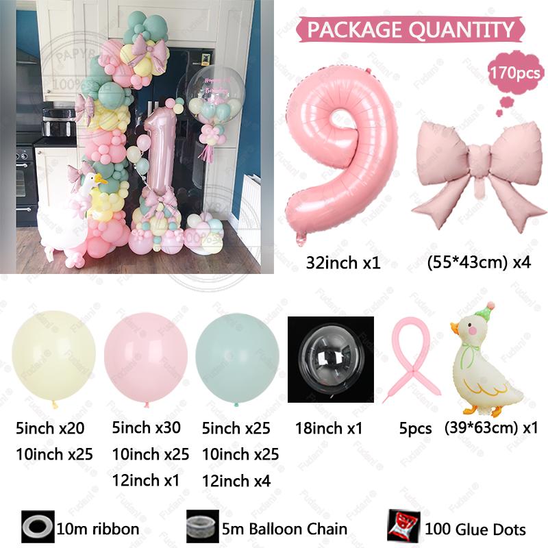 

170Pcs Pastel Rainbow Balloon Arch Garland Kit 1st Birthday Party Latex Balloon Arch Baby Shower Air Globos Decorations Supplies 32inch