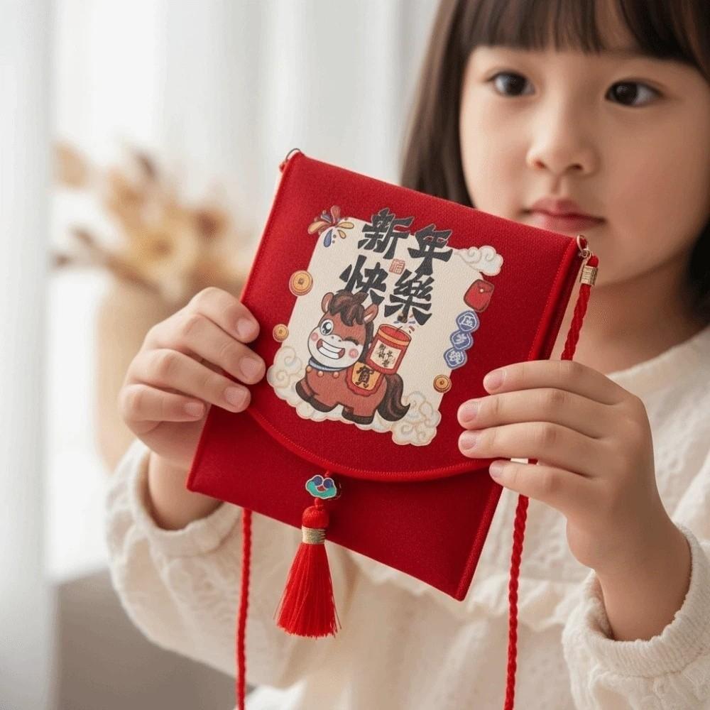 Tassels Spring Festival Red Envelope Traditional God of Wealth Red Pocket  Lunar New Year Gifts