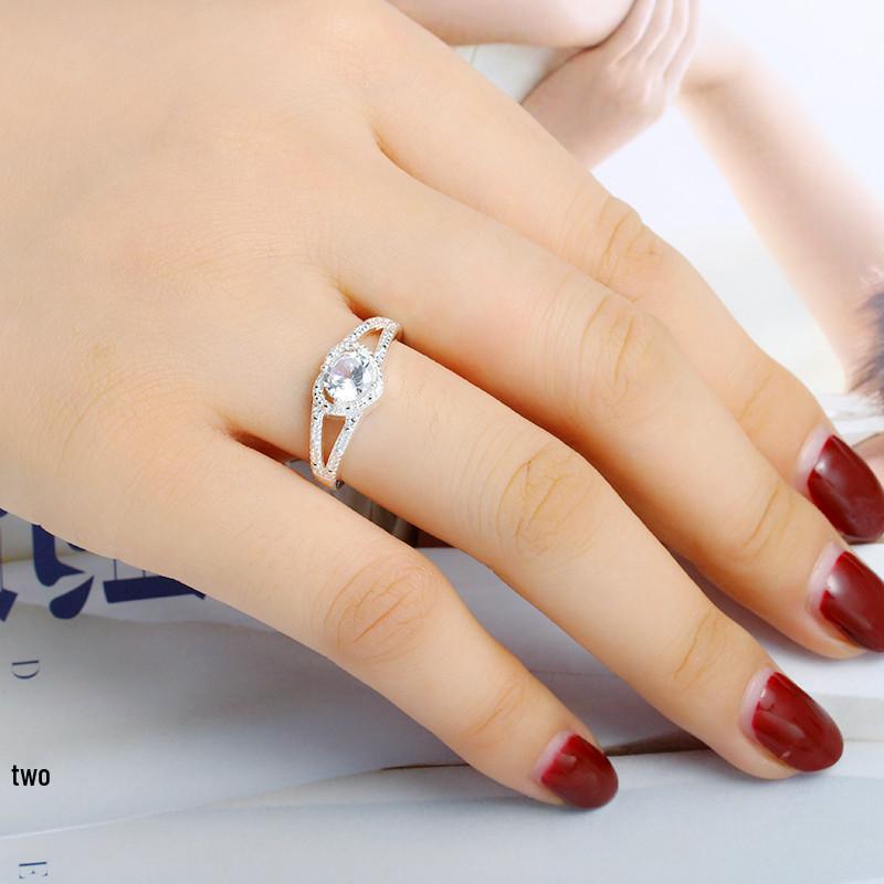 Europäischer & Amerikanischer OL Romantischer Herzförmiger Diamant Liebes Ehering