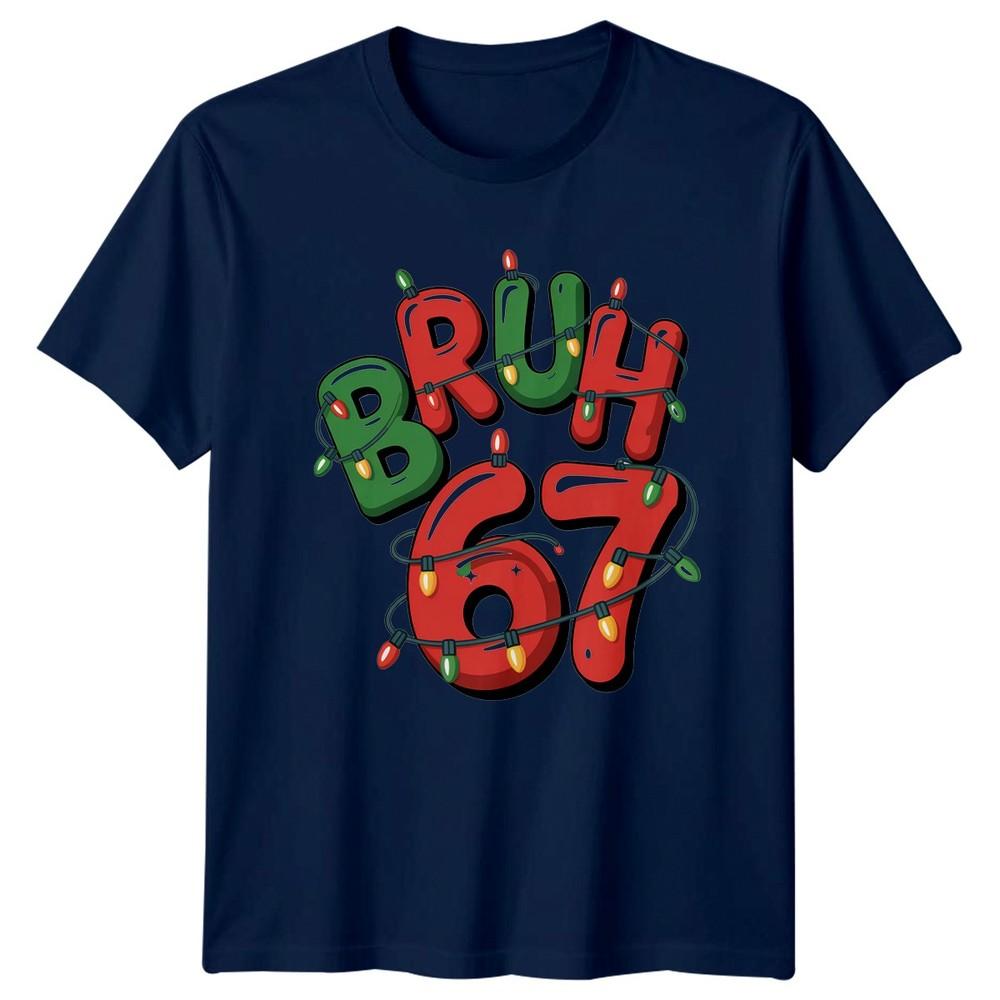 Bruh Sechs Sieben 67 Weihnachtsbeleuchtung Feiertage Unisex T-Shirt Unisex Grafik Unisex