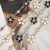 European and American Elegant Metal Waist Chain Women's Rhinestone Flowers Fashionable Versatile Decorative Dress Waist-hugging Ins Belt Women
