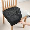1/6PCS Waterproof  PU Leather Chair Cover Removable Dining Chairs Slipcovers Elastic Chair Seat Covers for Kitchen Hotel Wedding