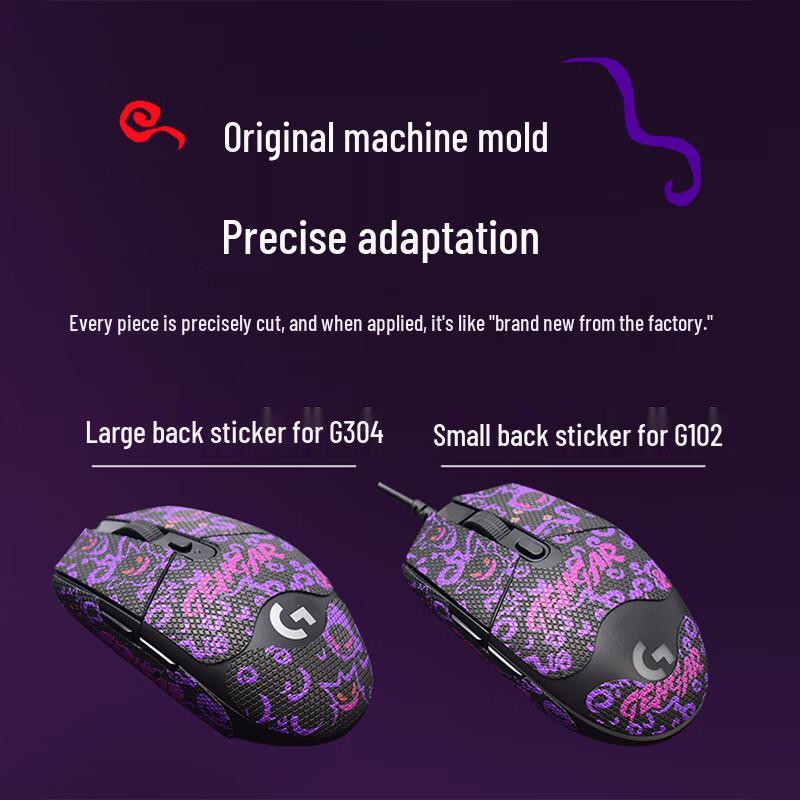 Huoxi Anti-Slip & Sweat-Absorbent Mouse Grip Tape for Logitech G102/G304