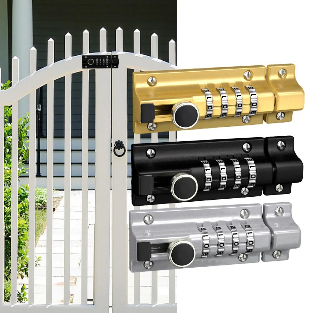 Lock Big Door Bolt Zinc Alloy Big Door Bolt Black Combination Latch Lock Black Gold Lock Black Gold Prevent Rust