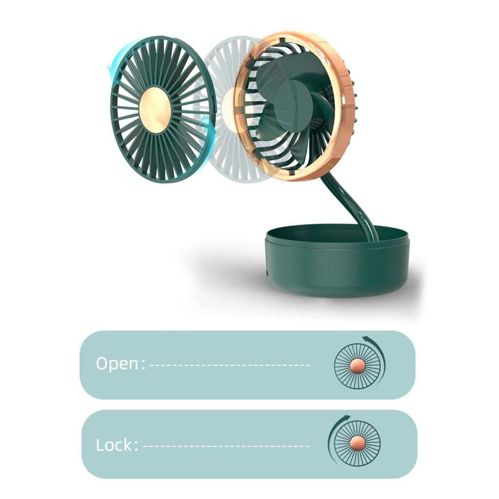 Car Fan Flexible Gooseneck 3 Speeds USB Cooling Fan Low Noise Portable Auto Cooler Fit for Laptop Notebook Office Summer