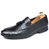 Formal Leather Shoes for Men Tassel Casual Brogue Flats Carved England Mens Dress Shoes Men's Loafers Office Oxford Shoes