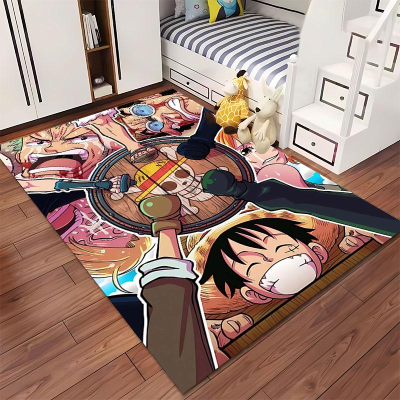 Pirate Crew Anime Style Carpet suitable as a non-slip mat for the living room or bedroom sofa