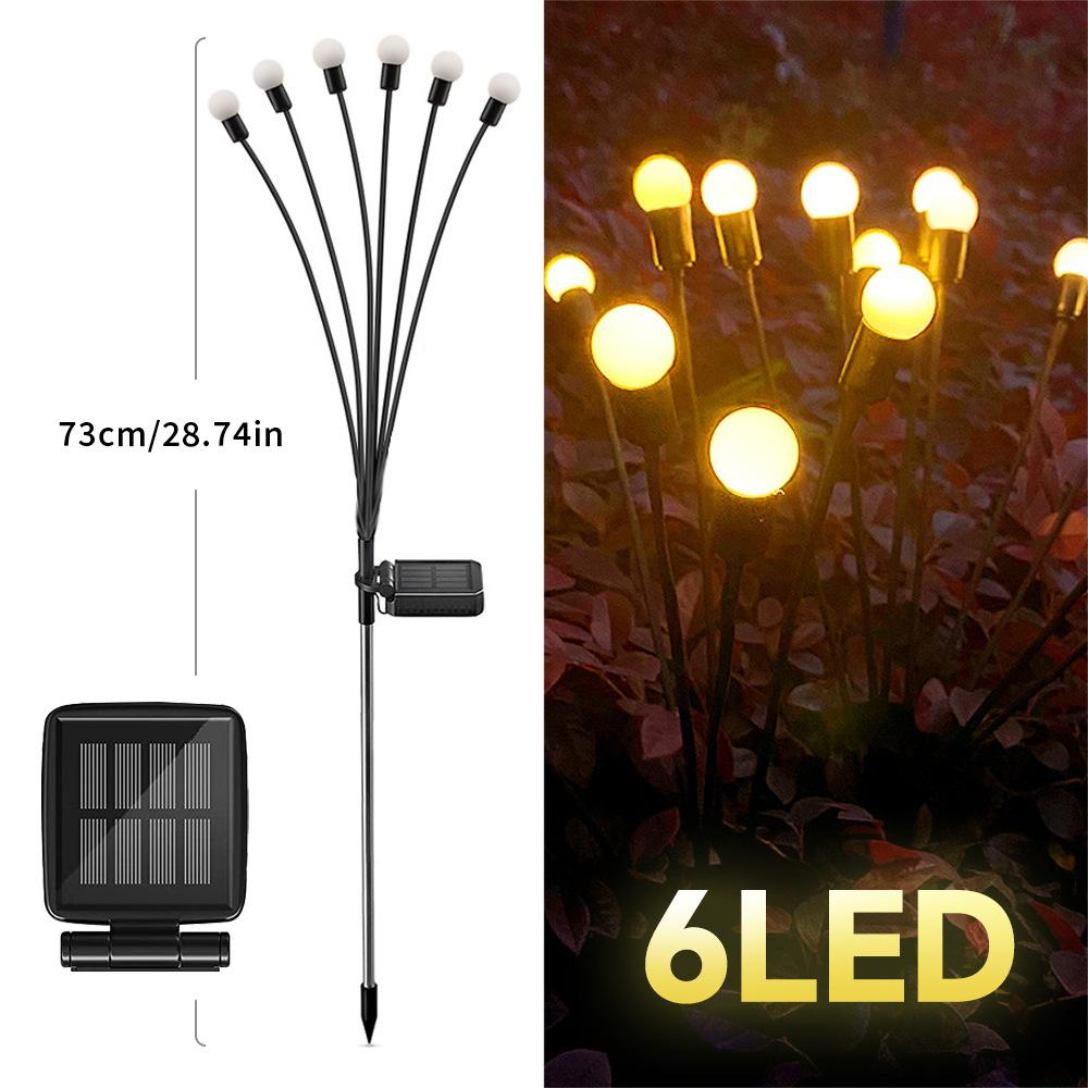 Solar Firefly Light Utomhus Trädgård Gräsmatta Trädgård Led Vattentät Human Sensing Landskap Dekorativa ljus