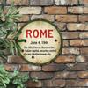 Vintage 1944 Rome Italy Allied Forces Liberation Plaque 7.9x7.9 Inch Aluminum Metal Sign for Home Bar Garage Decor