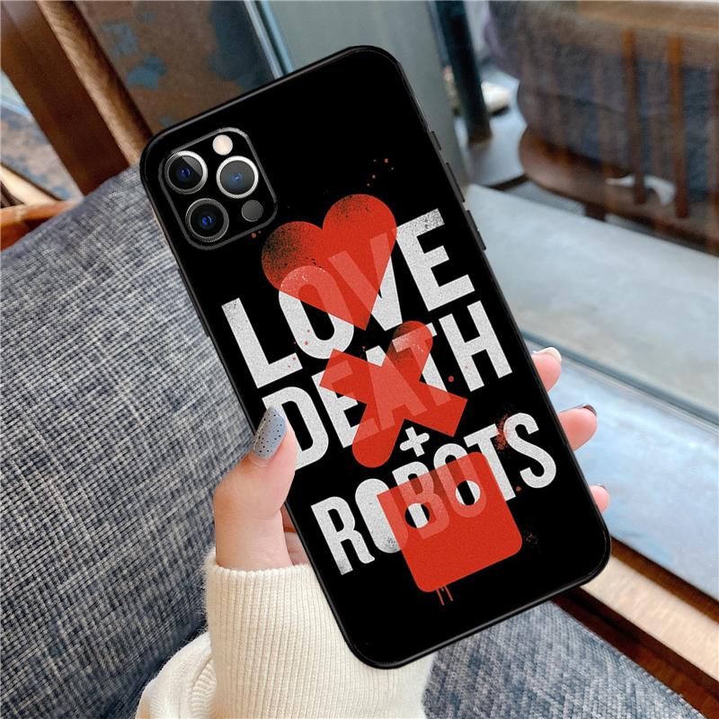 Love Death Robots Phone Case For iPhone 16 15 14 13 11 12 Pro Max 12 13 mini XR 15 16 Plus 16e Cover Shell
