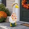 huaqianguhh 1 Set Autumn Porch Goose Outfit, Straw Hat And Maple Leaf Scarf, Fall Season Costume for 23 Inch Statue Outdoor Yard Lawn Garden Decor