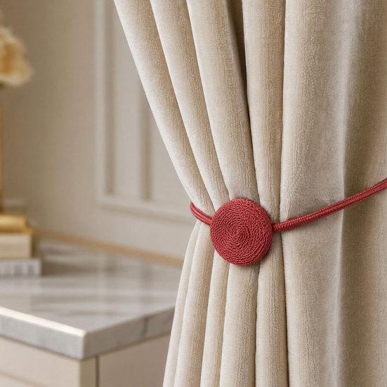 Magnetic Curtain Tiebacks, Modern Rope Curtain Tie Backs, Decorative Drapes Holdbacks for Home Indoor Bedroom Office