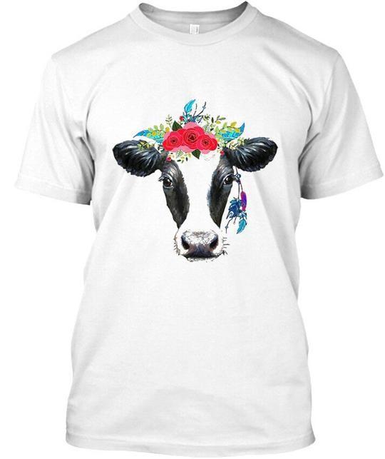 

Hippie Cow Cute T-Shirt Made in the USA Size S to 5XL 2XL