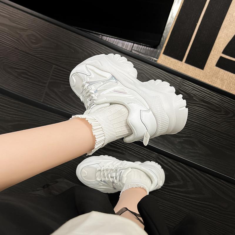 Augustine Platform Dad Shoes Girl 2025 Autumn New Platform Internet Celebrity Fried Street Design Student Sports Shoes