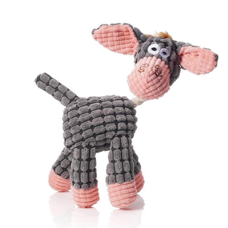 Squeak Dog Toys, Durable Stuffed Animal Plush Chew Toys, Dog Toys for Cleaning Teeth, Suitable for Small Medium-sized Dogs