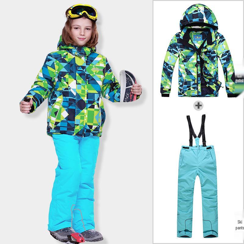 

PHIBEE Little Elephant Kids Ski Suit: Waterproof, Windproof, Warm Two-Piece Set for Boys and Girls 116/122 (for height 110-120cm)