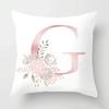 45x45cm Pink Rose 26 Letters Pillowcase Wedding Party Decoration Sofa Car Creative Ornament Couple Home  Cushion Cover