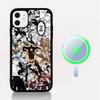 Anime Black C-Clover Phone Case Magnetic Case For IPhone 16 14 13 12 11 15 Pro Max Plus For Magsafe Wireless Charge Cover