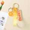 Translucent Wish Bracelet with Fruit Pendant and Versatile PVC Keychain Lanyard
