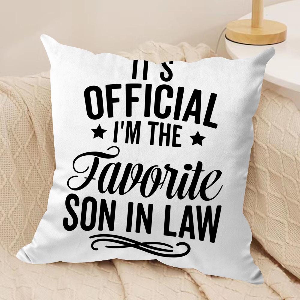 

Fun The Favorite Son Cushion Cover Soft Plush Fabric DoubleSided Printed Cushion Covers for All Seasons Modern HomeDecor Gift 30x30cm