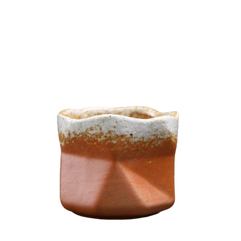 Kiln Change Small Cup Kung Fu Tea Bowl Retro Ceramic Tea Cup Coffee Cup Coarse Pottery Kiln Change Master Cup