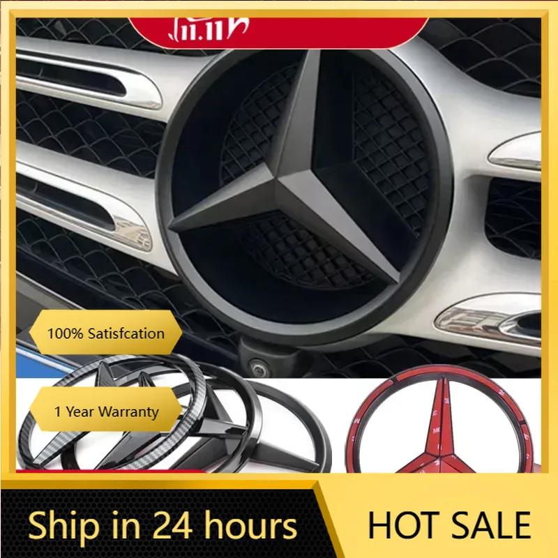 XBLVF1 New For Mercedes Benz 1Pcs ABS Car Front Grille Badge Decal Cover Emblem For Mercedes Benz W204 W205 W210 W211 W212 W213 C E Cla