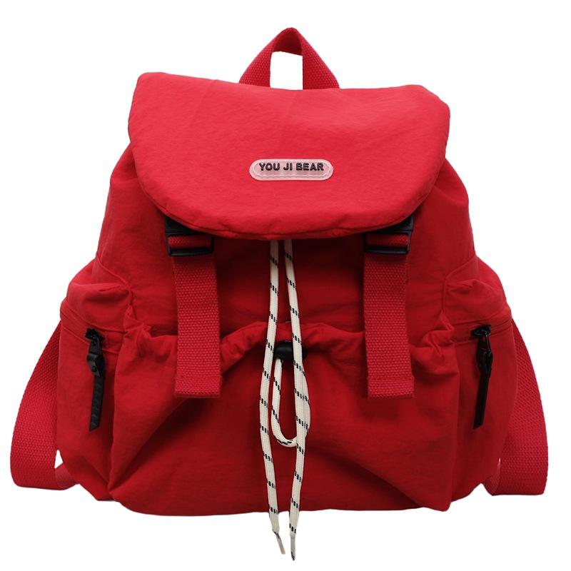 Einfarget dame-ryggsekk pendler lett snøringryggsekk