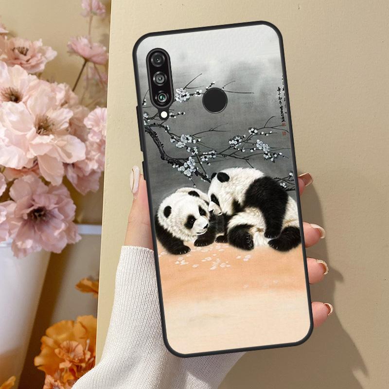 

Чехол с китайским медведем и пандой для Huawei P30 Lite P40 P20 P50 Pro Nova 5T P Smart 2019, чехол для Honor 50 10i 8X Huawei P40 Pro