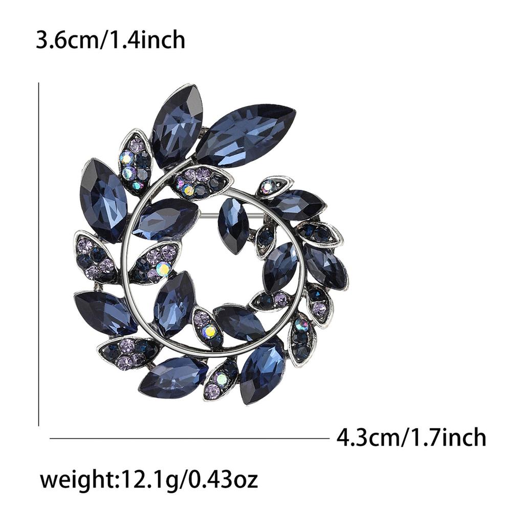 Exquisite Olive Branch Rhinestone Brooch - Elegant Women's Corsage Accessory