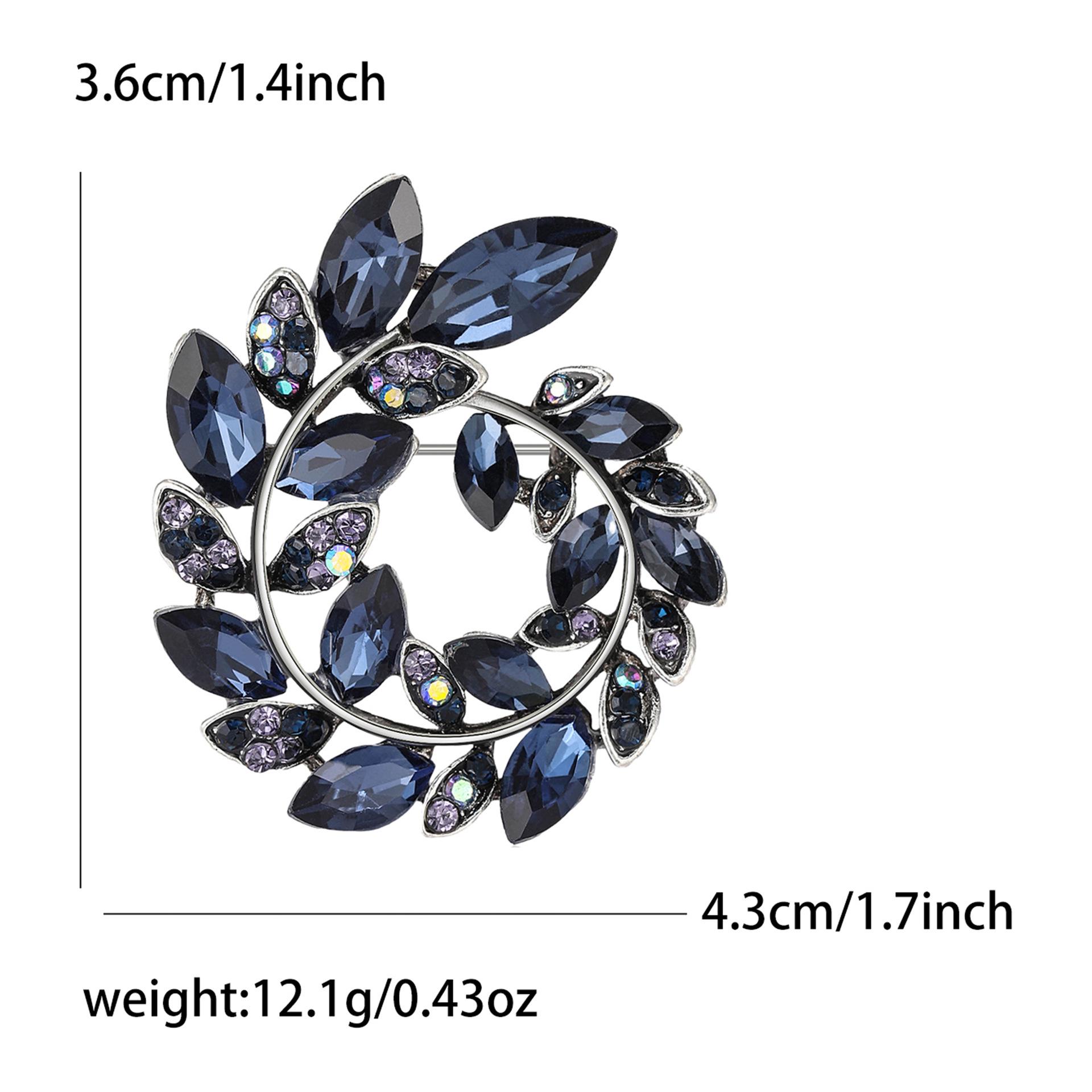 Exquisite Olive Branch Rhinestone Brooch - Elegant Women s Corsage Accessory