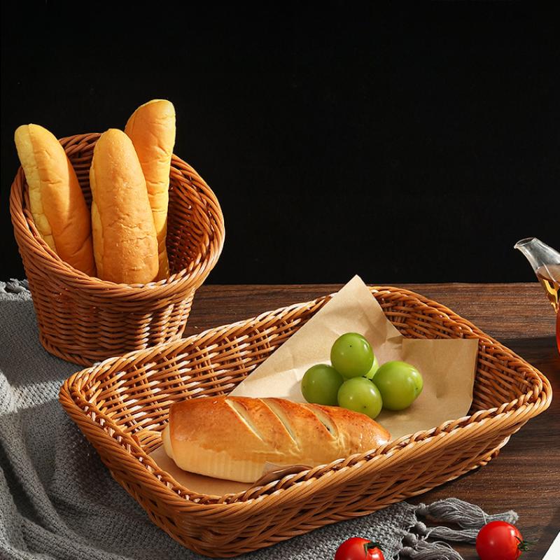 Imitation Rattan Dessert Plate, Living Room Home Cake Rack, Snack Display Plate, Ladies' Exquisite Afternoon Tea, Cute Plate
