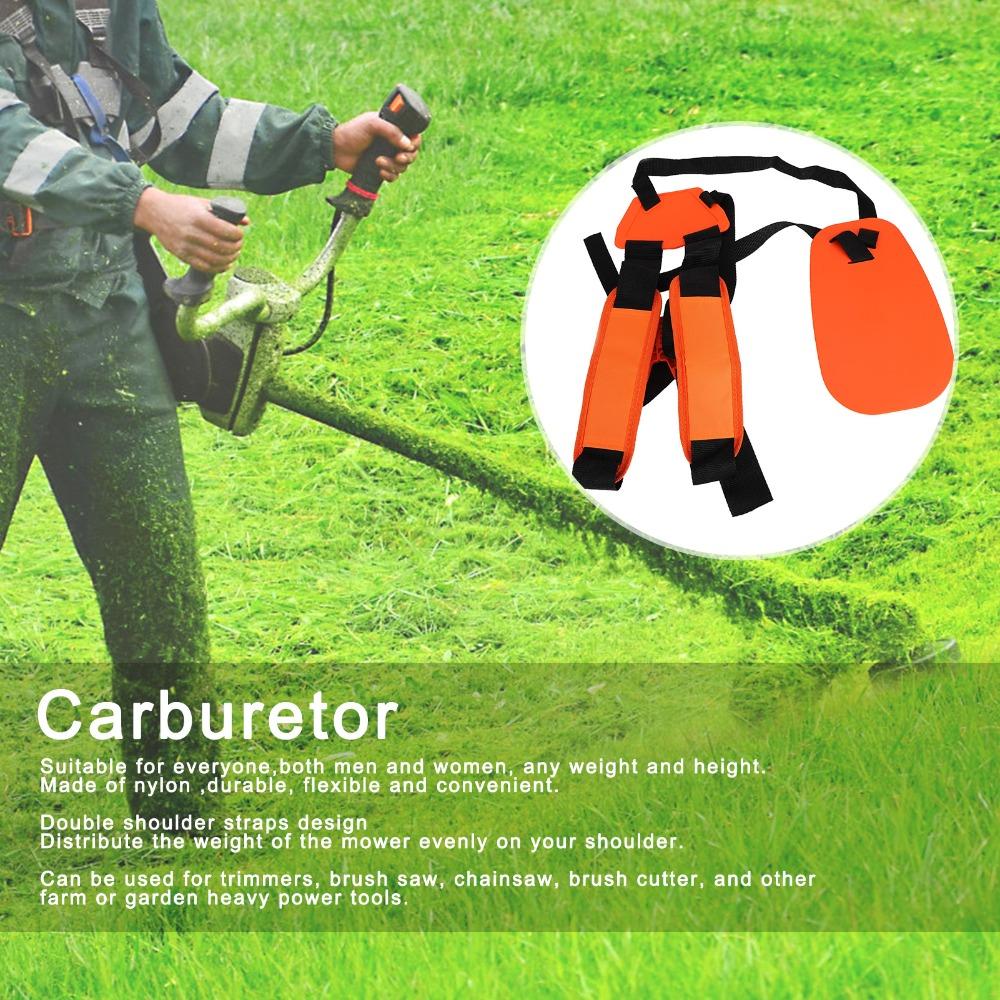 Orange Double Shoulder Strap Nylon Material Trimmer Shoulder Strap Durable Weed Eater Harness