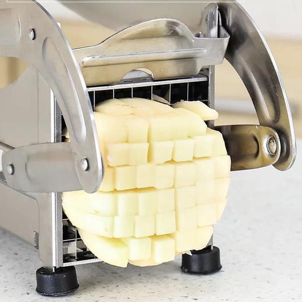 Manuelle Kartoffelschneidemaschine aus Edelstahl, Reibe, Pommes-Frites-Schneider, Kartoffelchips-Maker, Fleischwolf, Schneidemaschine, Küchenwerkzeuge