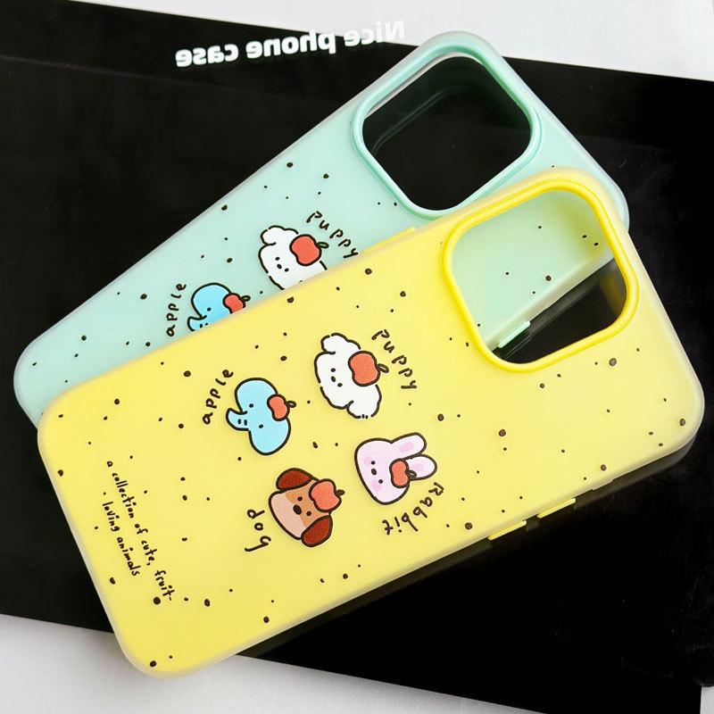 Zhitai Jelly Hartschalen-Cartoon-Hülle für iPhone 11/12/14/15 Pro/16 Pro Max