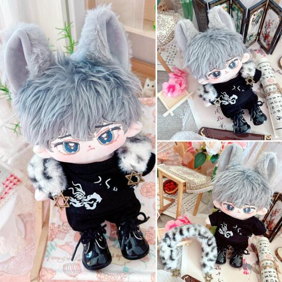 

1 комплект реквизита для ролевых игр, прекрасный стиль, 20 см, хлопковая кукла-идол, футболка, брюки, жилет, одежда